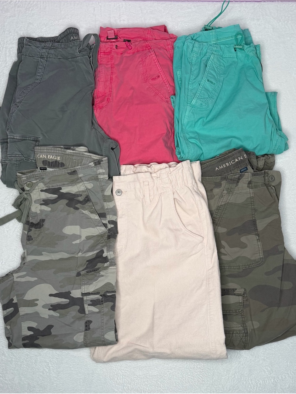 American Eagle Cargo Parachute Barrel Leg Jogger Pants Lot Most Women’s size 10